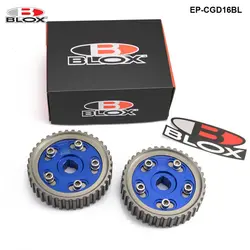 Blox Racing 2pcs Adjustable Cam Gear Pulley Cam Pulley Set For HONDA CIVIC Integra D16A SOHC 96-00 Inlet and Exhaust EP-CGD16BL