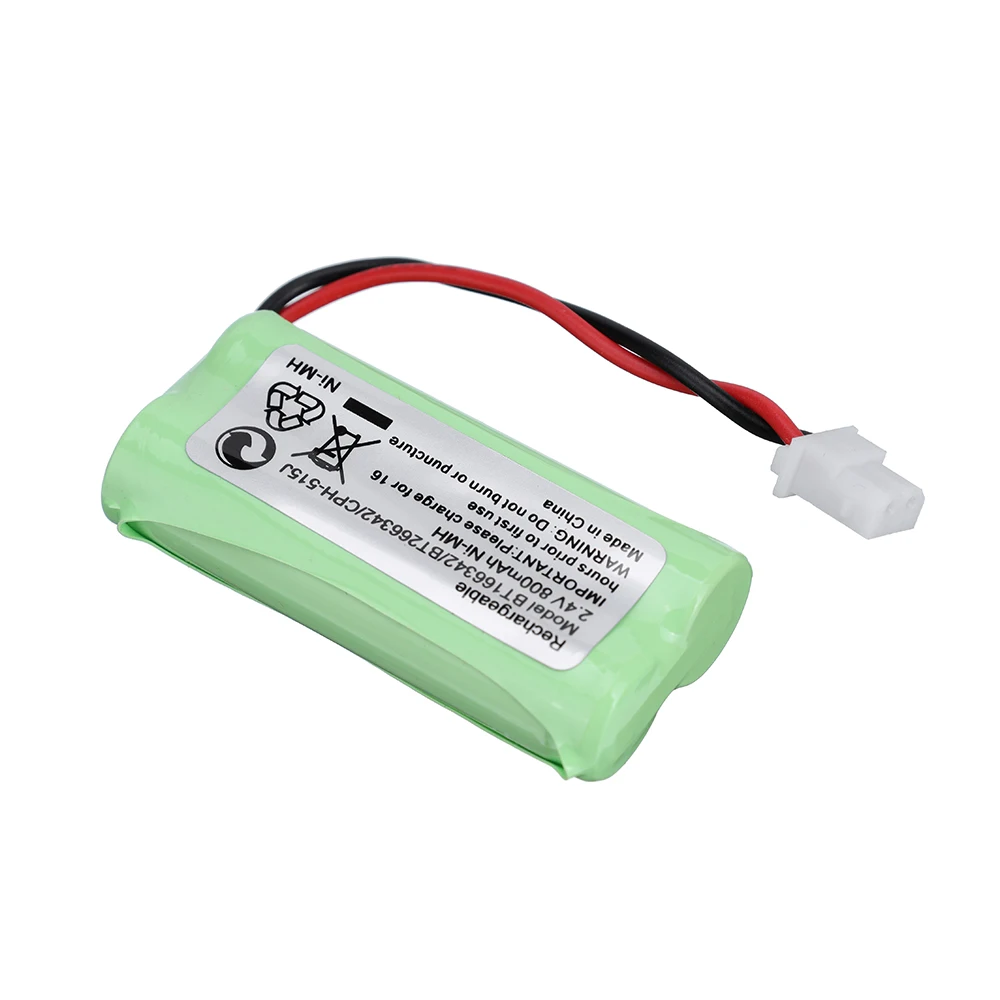 2/4Pieces BT-166342 2.4V 800mah Wireless Home Phone Battery Pack for AT & T BT166342 BT266342 TL32100 Replacement Battery