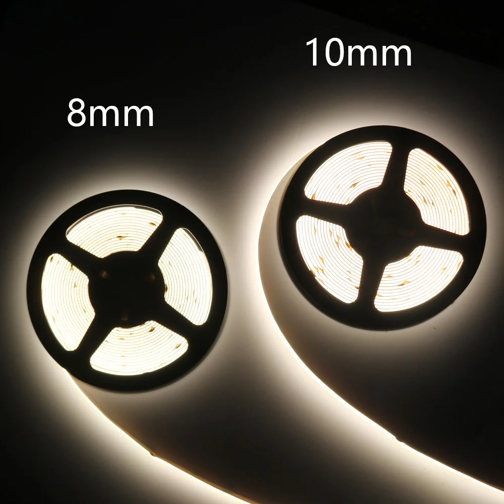 Superhelle 1900LM 10mm COB LED Streifen Lichtleiste Raumdekoration 480LED Band Lichter Wand Küche Warmweiß 3000K 4000K Dimmbar – Detail 10