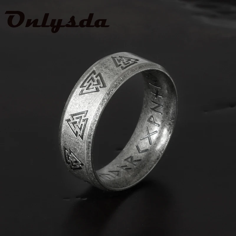 Good Detail Retro Punk Viking Stainless Steel Anel for Men Women 8mm Couple Rings Casual Jewelry Valentine's Day Gift V025