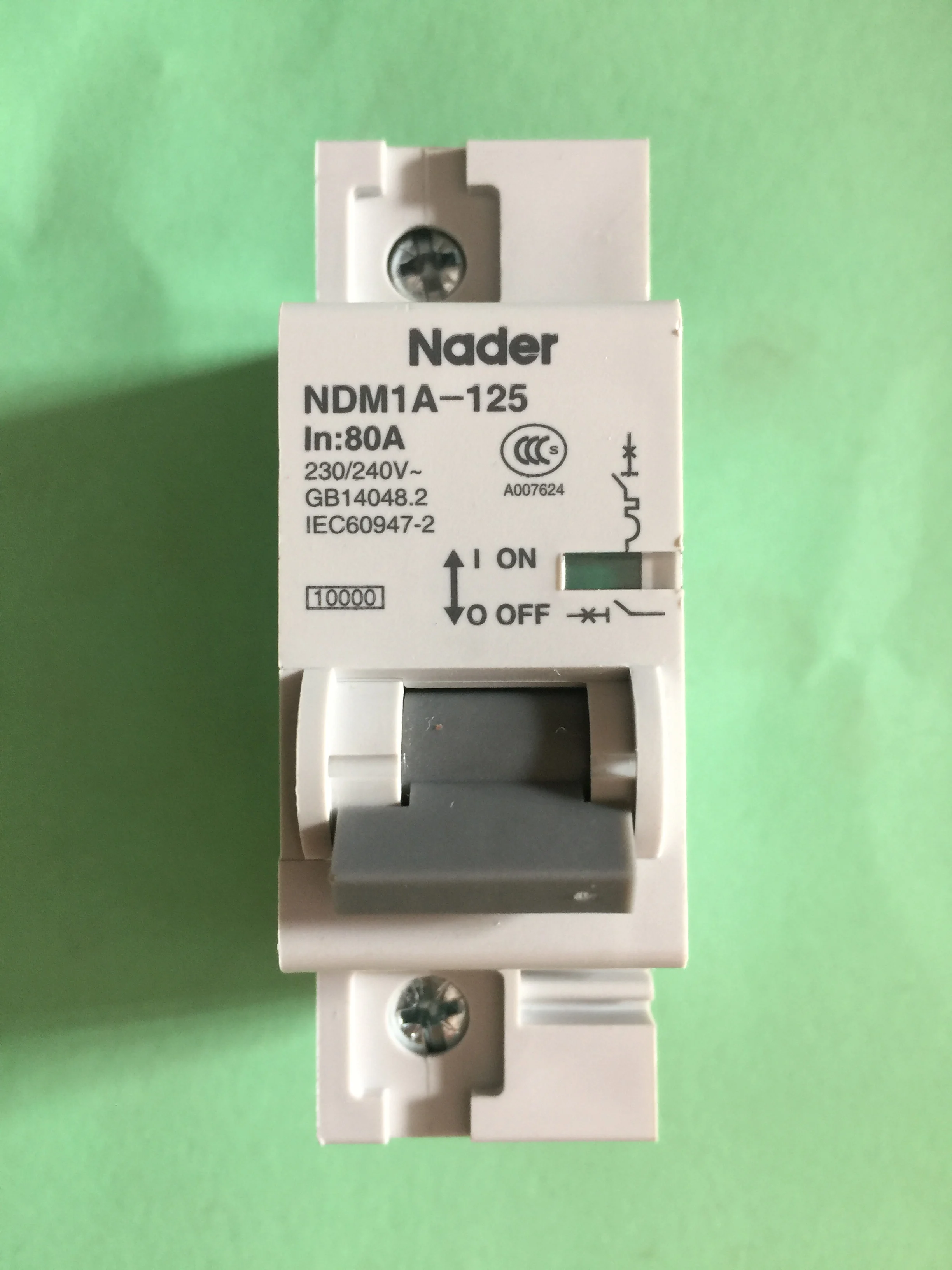 

Nader Liangxin 1P80A Circuit автоматический воздушный выключатель NDM1A-125 In: 80A