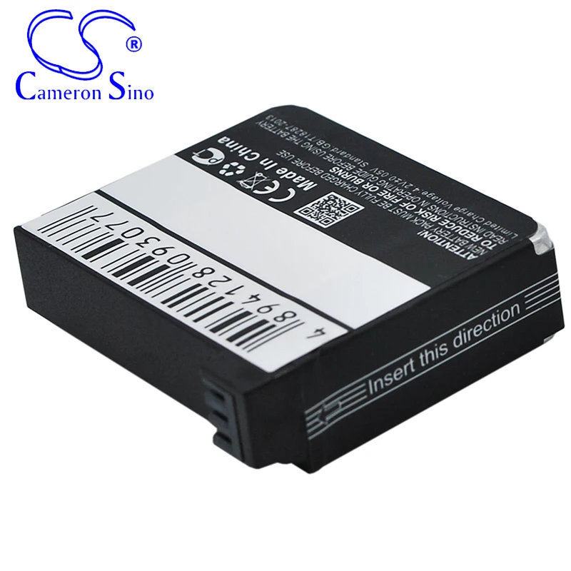 بطارية CameronSino لـ GoPro Hero 4 Hero 4 Silver Hero 4 Black Hero 4+ تناسب بطارية كاميرا GoPro 335-06532-000 AHDBT-401 3.80 فولت