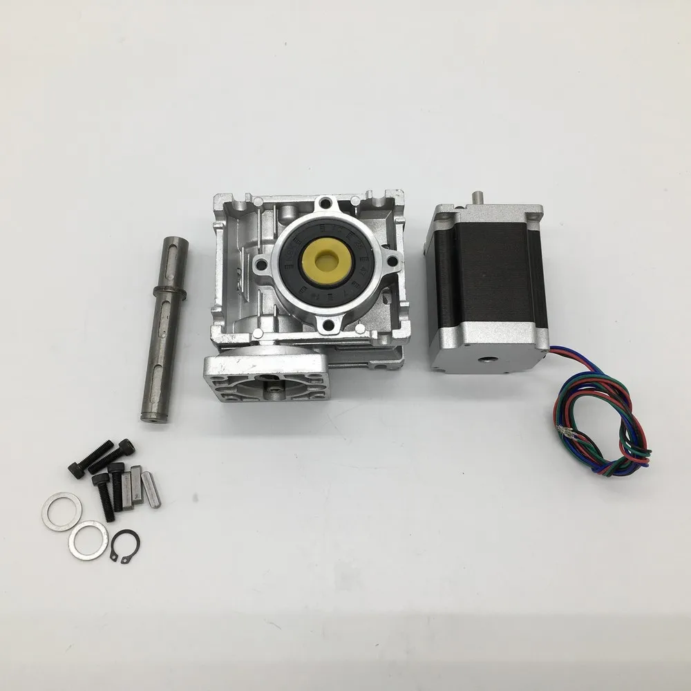 Worm Gearbox RV030 Speed Reducer 14mm output With Nema23 Stepper Motor driver kit 2.5NM 360Oz-in Convert 90degree For CNC Router