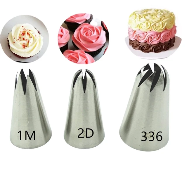3pcs 1PC Rose Pastry Nozzles Cake Decorating Tools Flower Icing Piping Nozzle Cream Cupcake Tips Baking Accessories 1M 2D 336 AliExpress