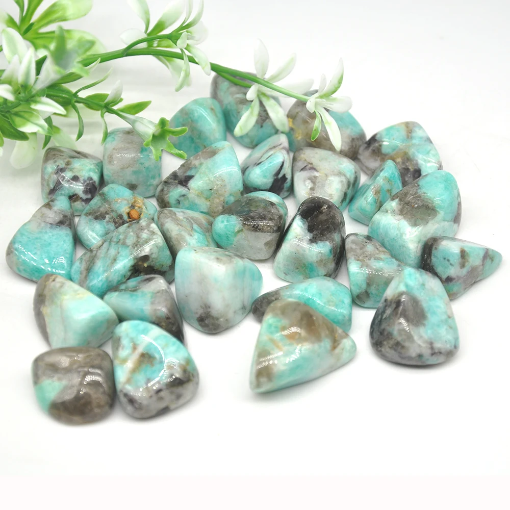 

Natural Amazonite Quartz Minerals Gravel Specimen Reiki Healing Crystals Energy Tumbled Stone Home Aquarium Decoration Gift