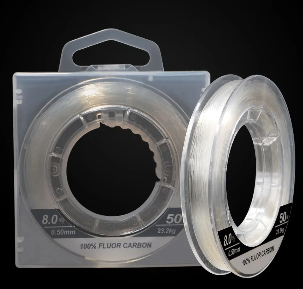 FTK 100% Fluor Kohlenstoff Linie 50M 0.8 #-10 #0,14mm-0,6mm Führer Linie Karpfen angeln Sinking Linie – Detail 15