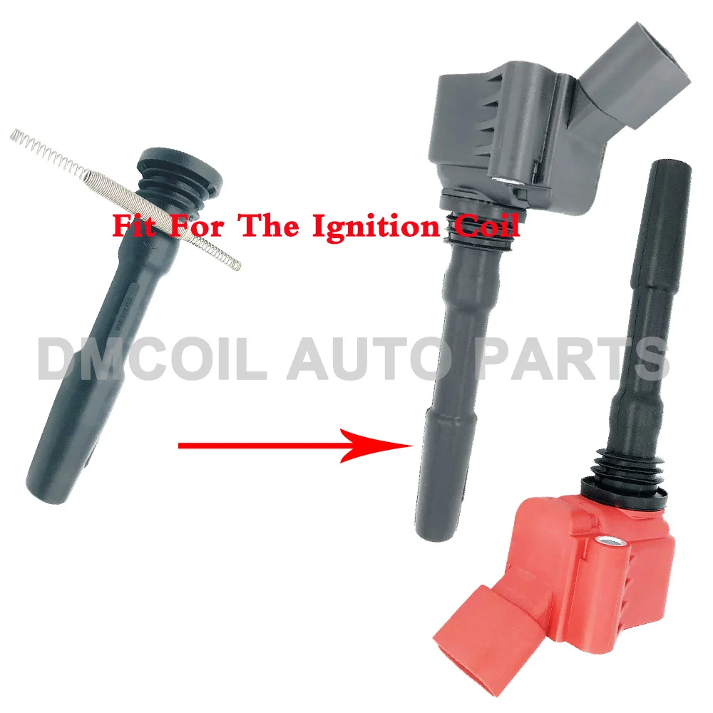 4 PCS IGNITION COIL RUBBER BOOTS AND SPRING FOR AUDI A5 A6 Q5 TT S-EAT S-KODA VW GOLF VI VII 1.8T 2.0T EA888 2011- 06K905199B