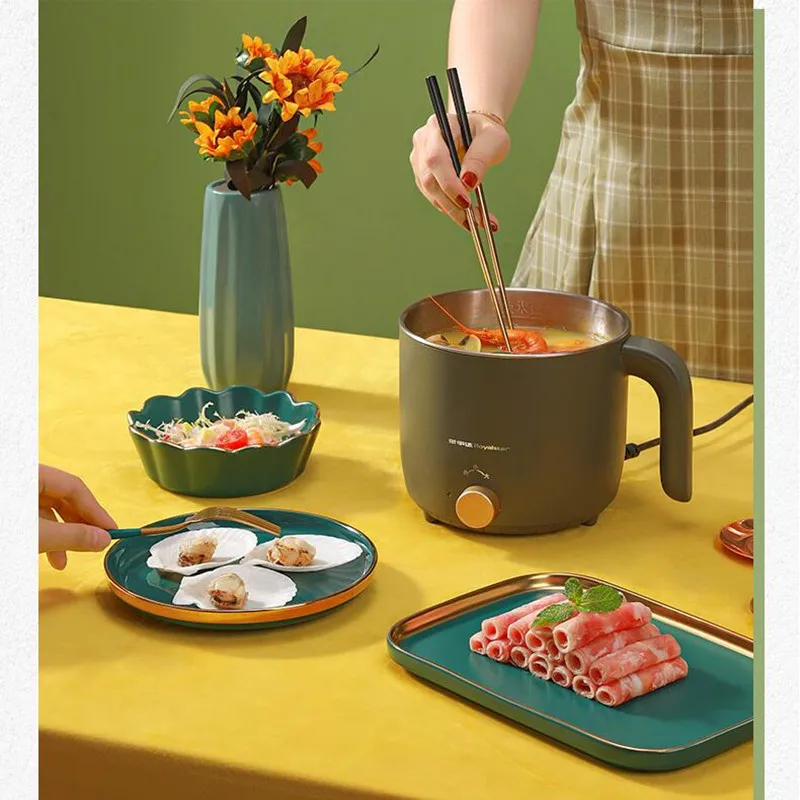 220V 1.5L المنزلية مصغرة الكهربائية آلة الطبخ المحمولة وعاء الساخنة متعددة الوظائف الأرز طباخ 2 والعتاد التحكم