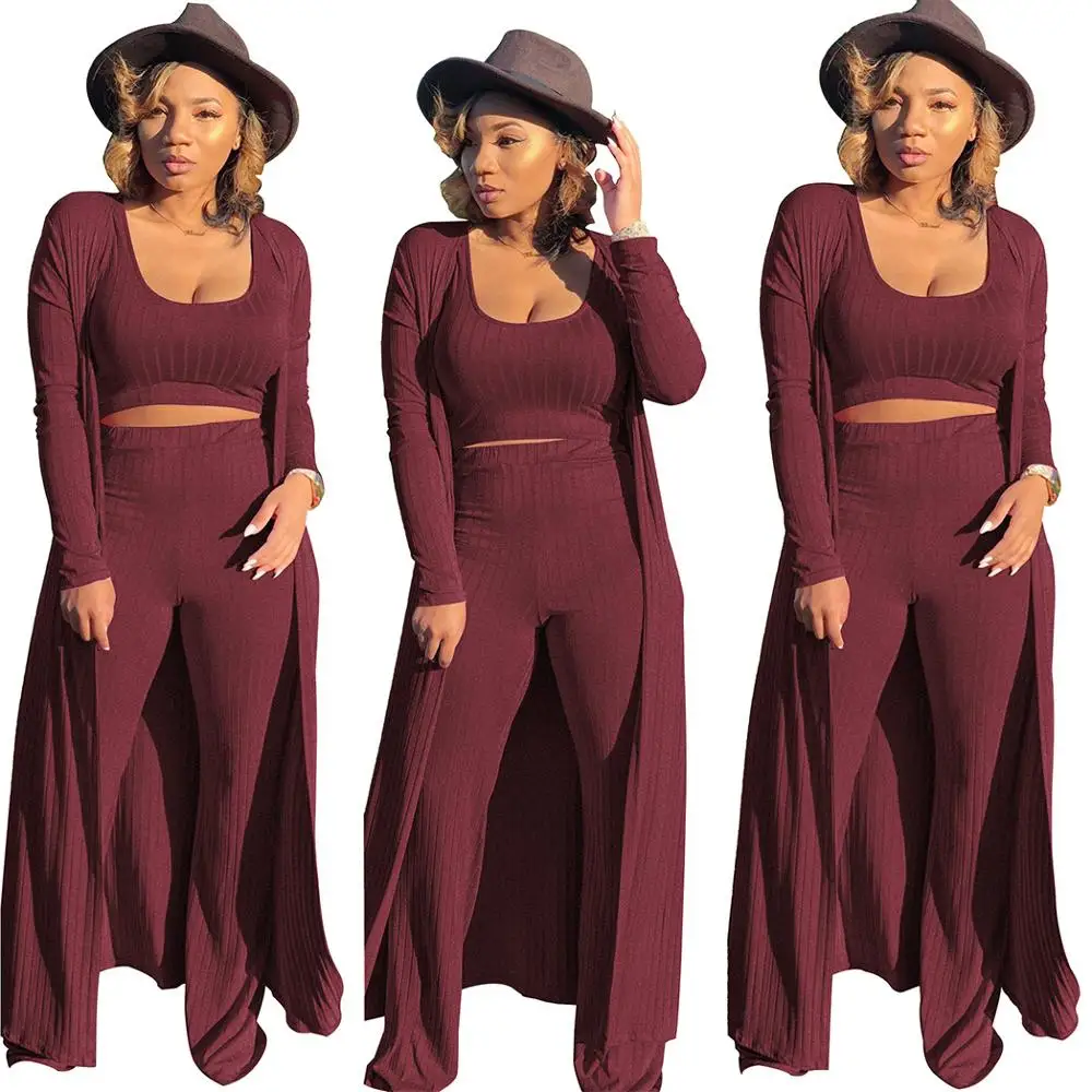 3 stück set frauen drei stück set langarm strickjacken crop top märz stück sets herbst kleidung für frauen 2020 outfits trainingsanzug