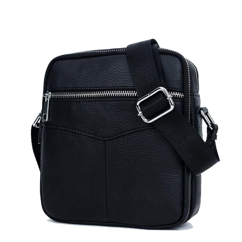 2021 New Luxury Men's Handbags 100% Cow Genuine Leather Male Shoulder Bag Fashion Crossbody Bag Boy Brand Flap Messenger Bags