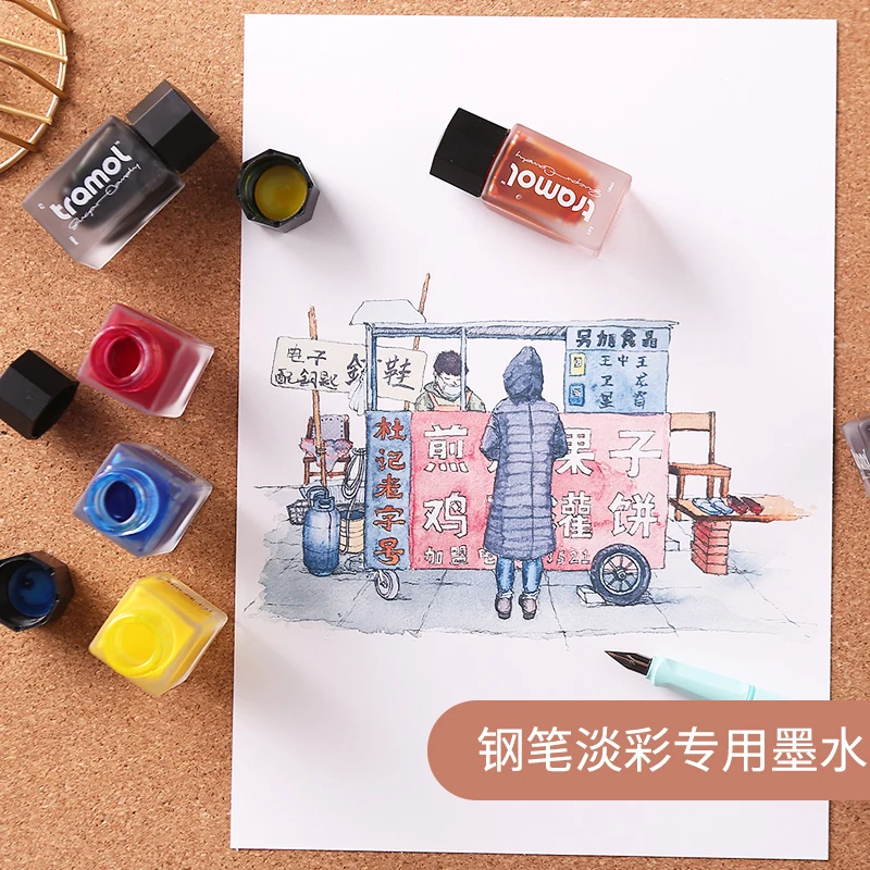 

Tromal 18ml /bottle Waterproof Anti-fading Color Ink Candy Color, Fountain Pen Dip Pen Ink