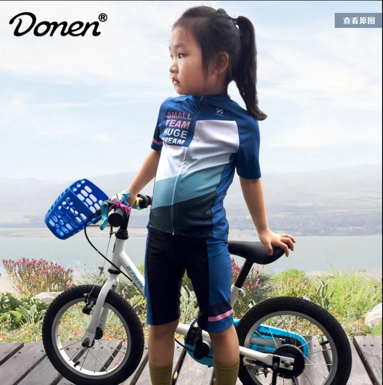 Donen Kids Cycling Jersey Set etixx Children Cycling Clothing Summer Bike Jersey Quick Dry Bicycle Jersey Suit