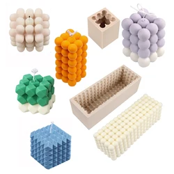 Multiple style Silicone Candle Mold High Quality Round Bubble Ball Cube Resin Soap Baking Mold Aromatherapy Candle Plaster Mould