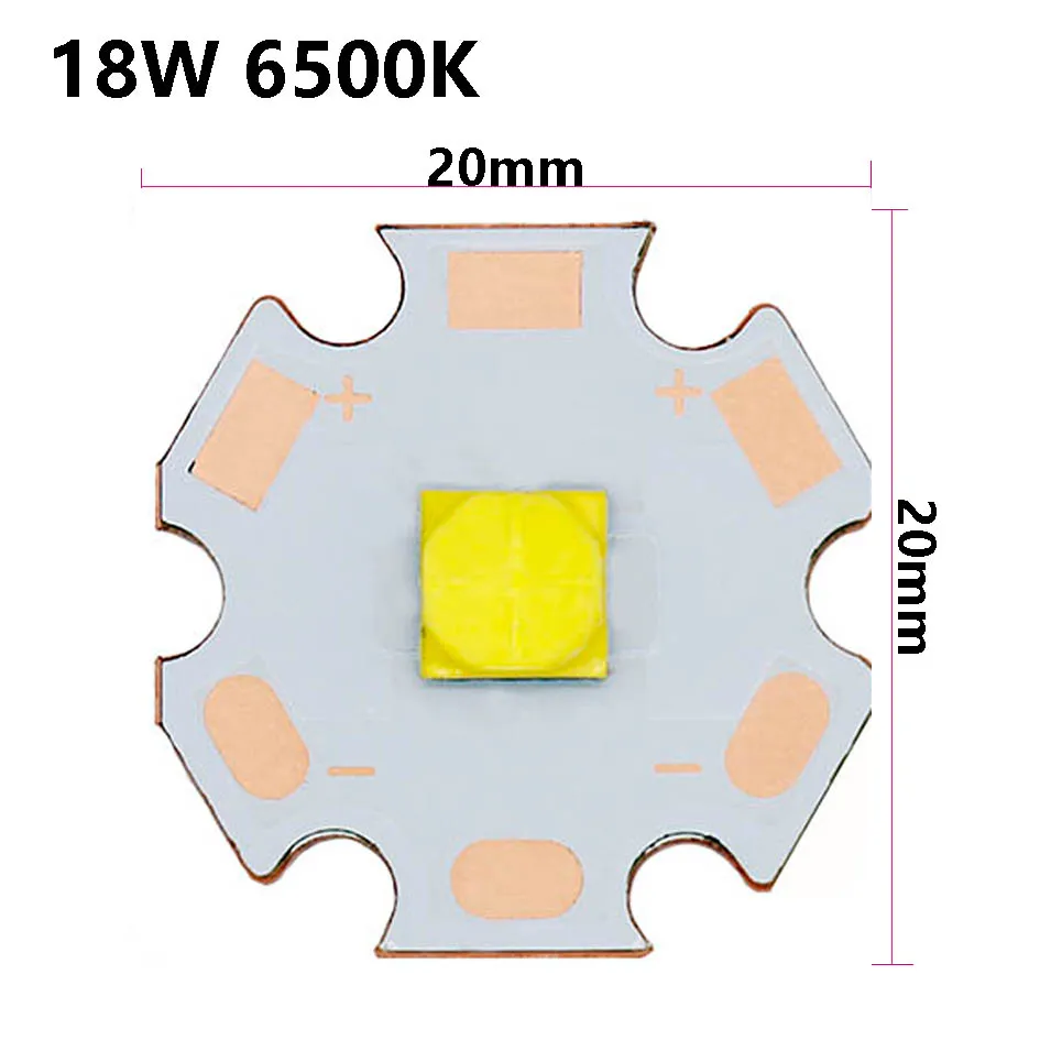 1 SZTUK Koraliki do latarki XHP50 18W 6500K lub 10000K CREE T6 U2 XPE Dioda emiterowa LED z 20mm PCB Do lampy DIY Blub Chłodna biel