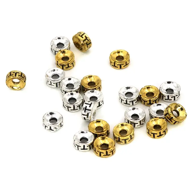Antique Gold Color Wheel Metal Spacer Loose Beads For Jewelry Making Diy Bracelet Necklace Earring Accessories Wholesale