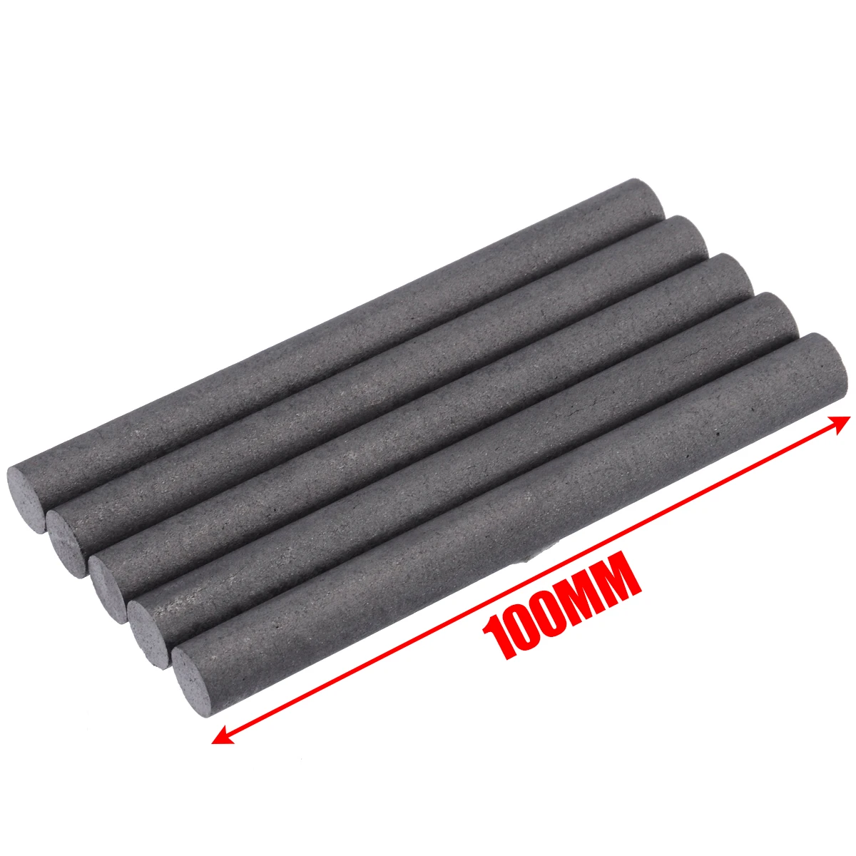 5 pezzi 100mm asta di grafite ad alta purezza barre cilindriche per elettrodi di grafite nero diametro 10mm per strumenti industriali