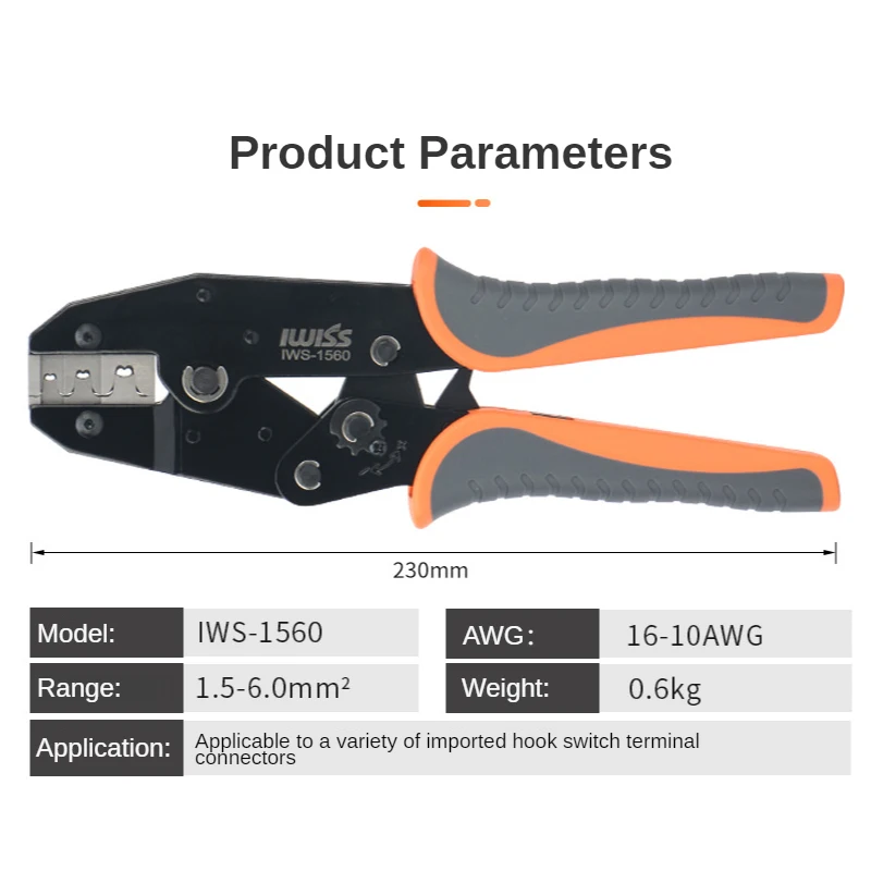 Imagem -03 - Alicates de Crimpagem para Amp Hand Crimper Tool Crimp Conectores Macho e Fêmea Polegada Alicate Amp Amp te Tyco Yco Iws1560