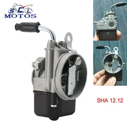 Sclmotos- Motorcycle Carburetor 2 Stroke Dellorto R2219 SHA 12.12 for Piaggio Bravo 50CC Si Ciao Carburetor Moped Scooter