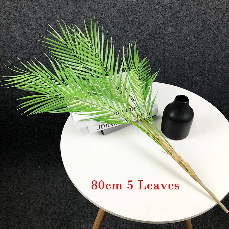 125 cm große künstliche Palme, tropische Pflanzen, Zweig, Kunststoff, künstliche Blätter, grüne Monstera, für Haus, Garten, Raumdekoration – Detail 12