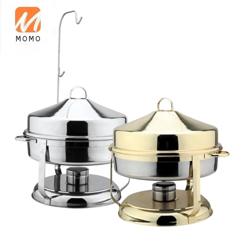 Factory supply excellent stainless steel round buffet food warmer set chafing dish