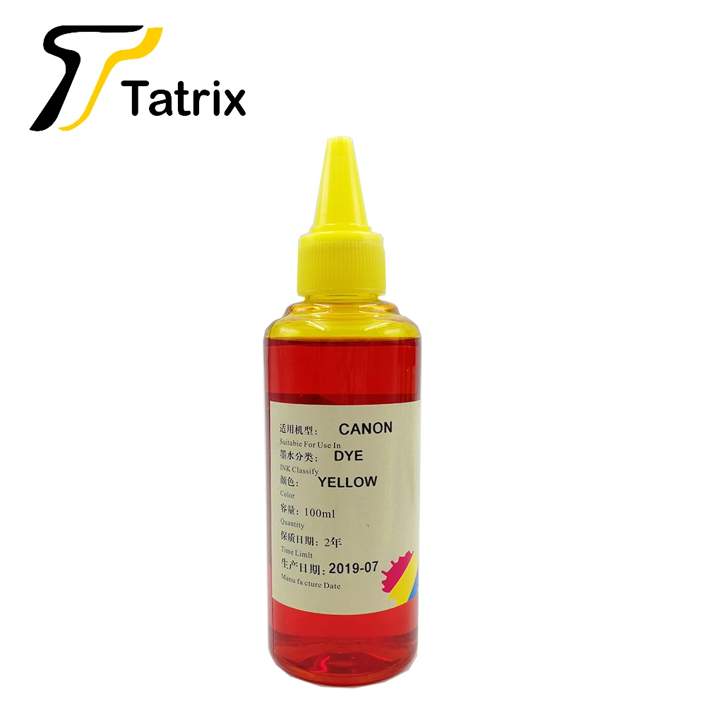 Imagem -06 - Tatrix Canon Série Recarga Tinta para Cartuchos Canon Tinta da Foto da Tinta da Tintura para Canon Desktop Impressora Tudo-em-um. 100ml pela Cor