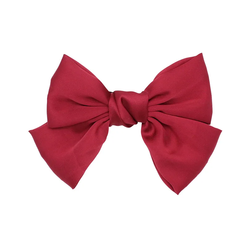 New Fashion Girls Hair Clip Big Bows Hair Ribbon Trendy Ladies Satin Hair Clip Girl Ponytail Cute Barrette Hair Accessories