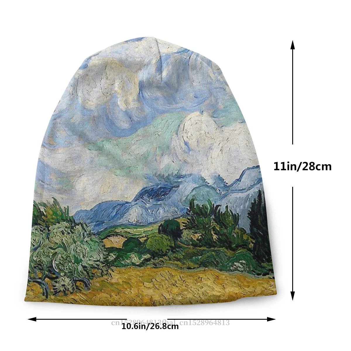 Bonnet Hats Vincent Van Gogh Impressionist Men Women's Knit Hat Field With Cypresses Winter Warm Cap Street Skullies Beanies