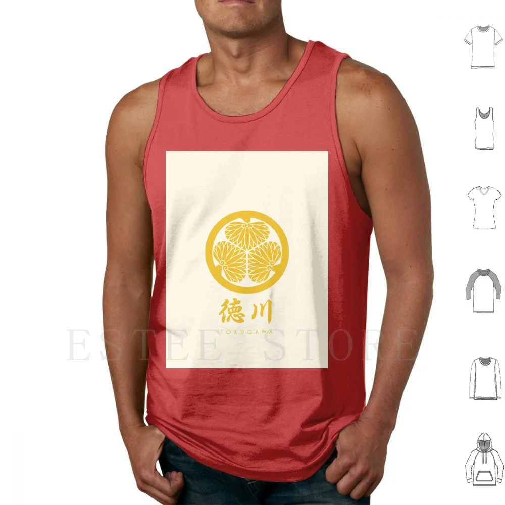 Tokugawa Clan Kamon con nombre del Clan camisetas sin mangas chaleco sin mangas Tokugawa Ieyasu Tokugawa Ieyasu Ieyasu Tokugawa Tokugawa Clan