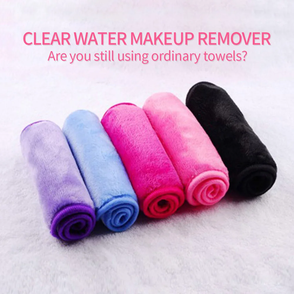 10pcs/lot Reusable Makeup Towel Face Cleaning Towel Microfiber Make Up Remover Makeup Remover Wipes No Need Cleaning Oil