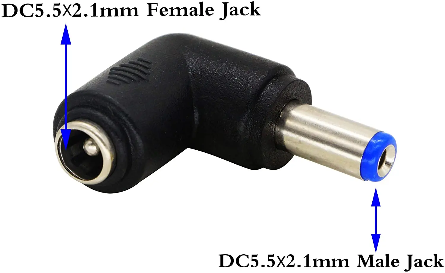 2 Gói Góc 90 Độ DC5.5x2.1mm Nam Đến Nữ Adapter 5 V DC Nòng Jack Cắm Điện Cáp Sạc Kết Nối máy Tính Bảng