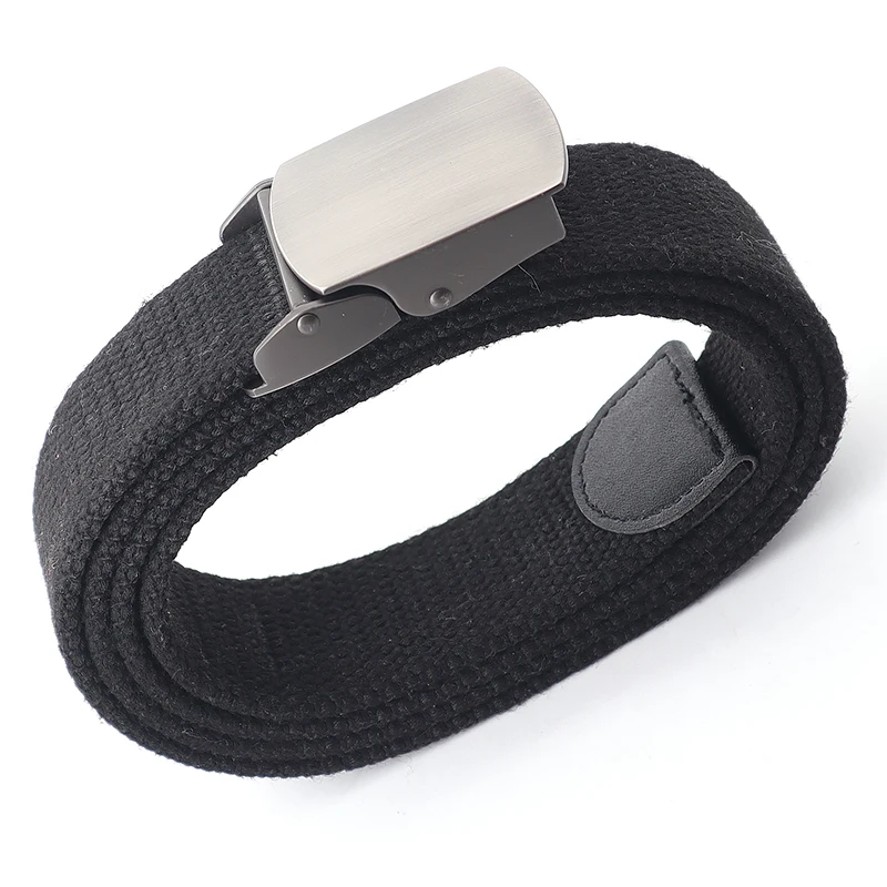 Hot Male Tactical Belt Top Quality 4mm Thick 3.8cm Wide Canvas Belt for Men Metal Automatic Buckle Extended 160cm Military Belts