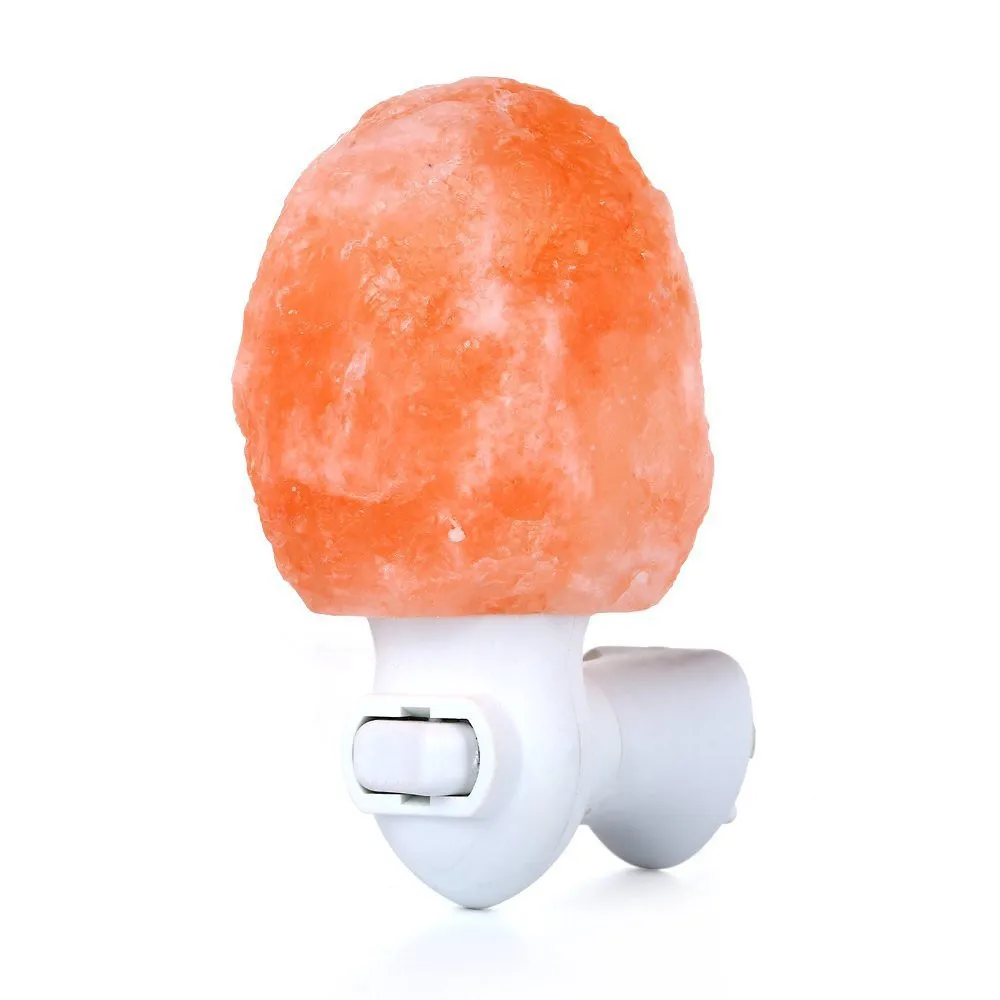 Himalayan Natural Salt Lamp Warm White LED Crystal Hand Carved Night Light Home Decor EU/UK/US/AU Plug Air Purifying