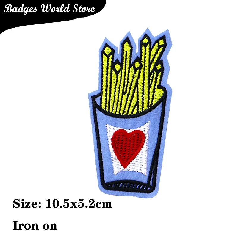 Cartoon Decorative Patch Lollipop Drink Food icon Embroidered Applique Patches For DIY Iron on Badges Stickers on the clothes