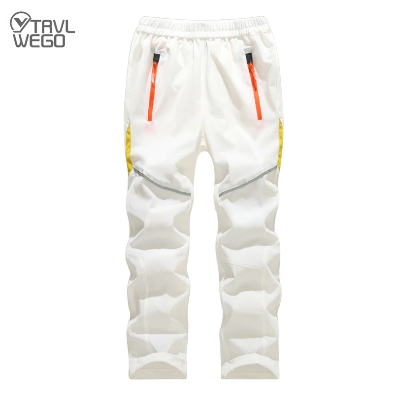 TRVLWEGO Summer Children Hiking Travel Pants Outing Patchwork Kids Boys Girls Quick Dry UV Proof Breathable Sport Trousers