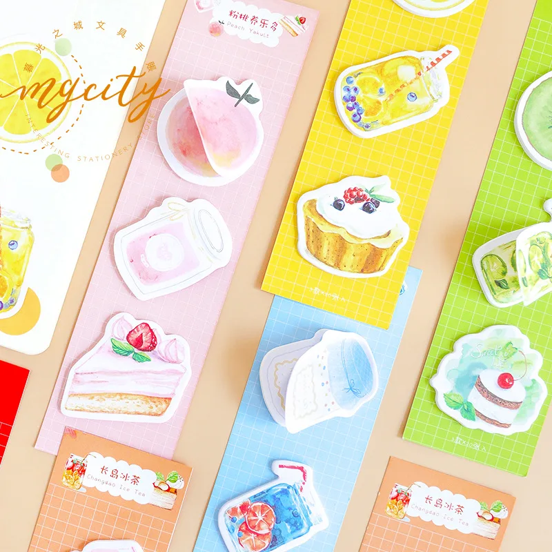 Lovely Fruit Cake Series Sticky Notes N Times Memo Pad Portable Adhesive Stickers Notepad Paper Bookmark School Office Supplies