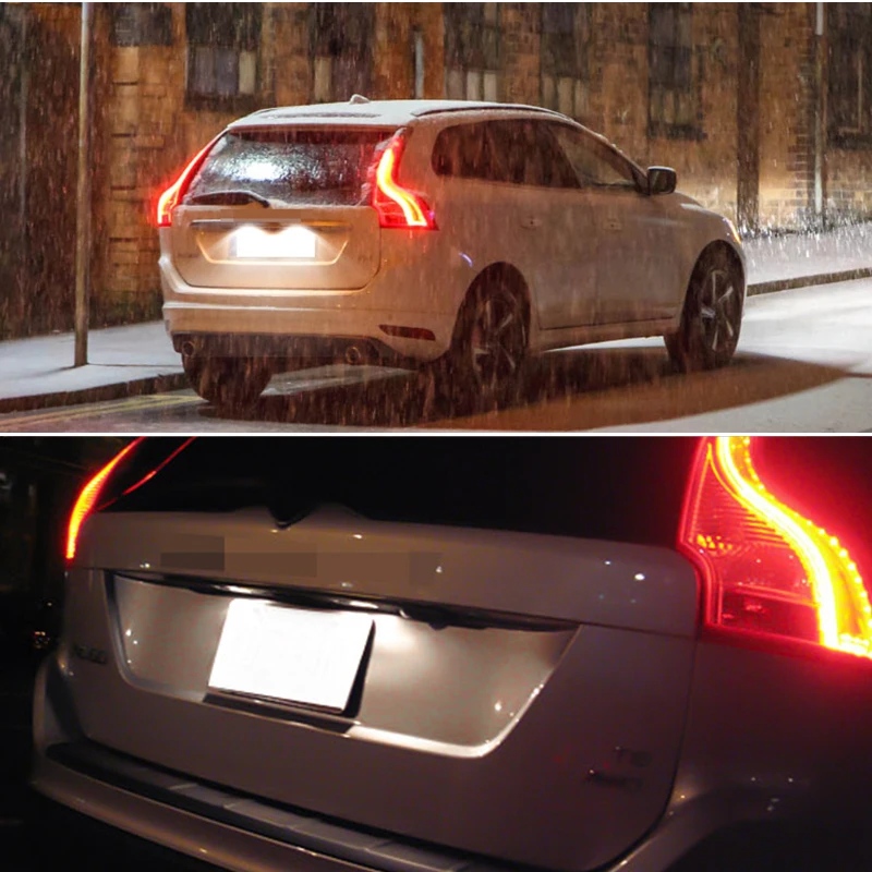 Gtinthebox Canbus Xenon White LED Car Number License Plate Lights For Volvo C30 C70 S80 V70 XC70 S40 V50 S60 V60 XC60 XC90 etc