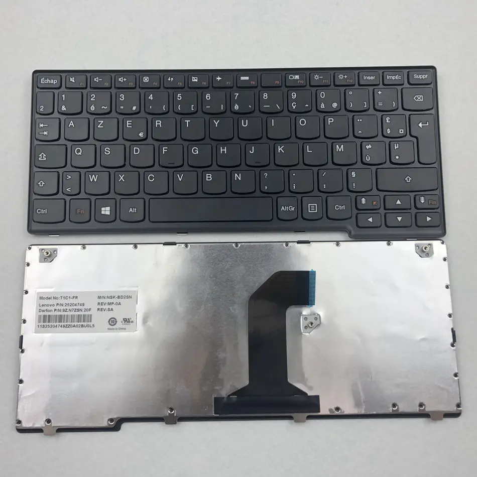 

French Laptop Keyboard For Lenovo IdeaPad Yoga 11 11-TTH With Black Frame FR Azerty Layout