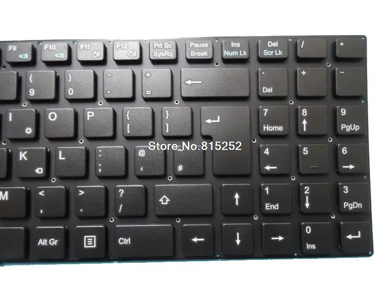 Laptop Keyboard For Shuttle MP-12C96GB-F515 82R-15A040-4064 12C9F515GBL-A Black United Kingdom UK New Black Without Frame