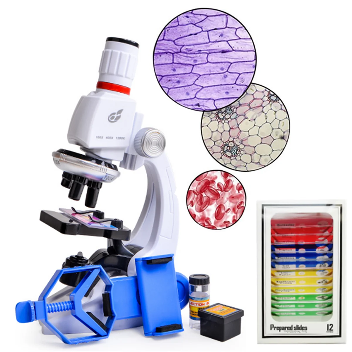 子供用電子機器,実験室実験室キット,1200x LED,科学教育玩具,高度な生物学顕微鏡,子供用