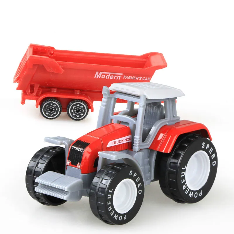 Druckguss Bauernhof Fahrzeuge Mini Auto Modell Engineering Auto Modell Traktor Engineering Auto Traktor Spielzeug Modell für Kinder Weihnachten