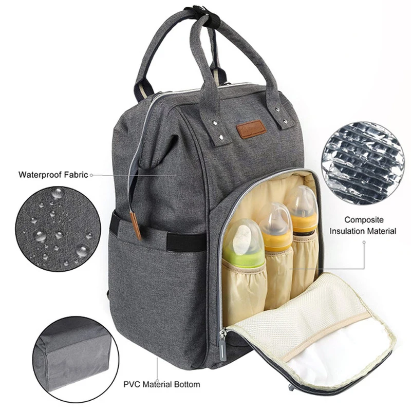 Fashion Mummy Maternity Nappy Bag Large Capacity Nappy Bag Travel Backpack Nursing Bag for Baby Care Women\'s Fashion Travel Bag
