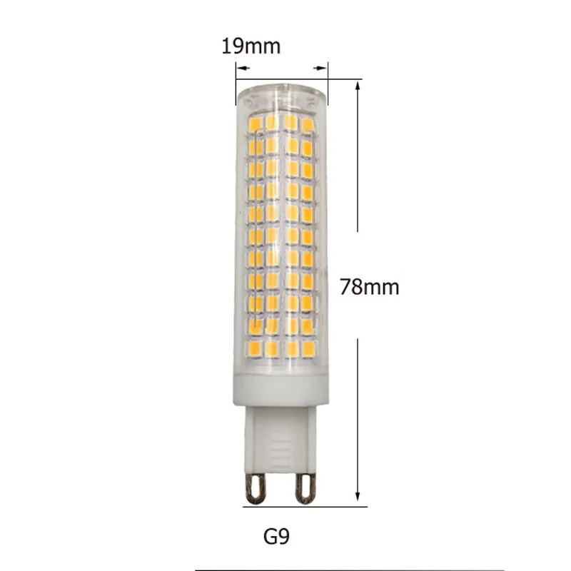 G9 E11 E12 E14 BA15D LED Bulb Dimmable 15W Equivalent to 150W Halogen 110V 220V 3000K 4000K 6000K LED Corn Light G9 136 LEDS