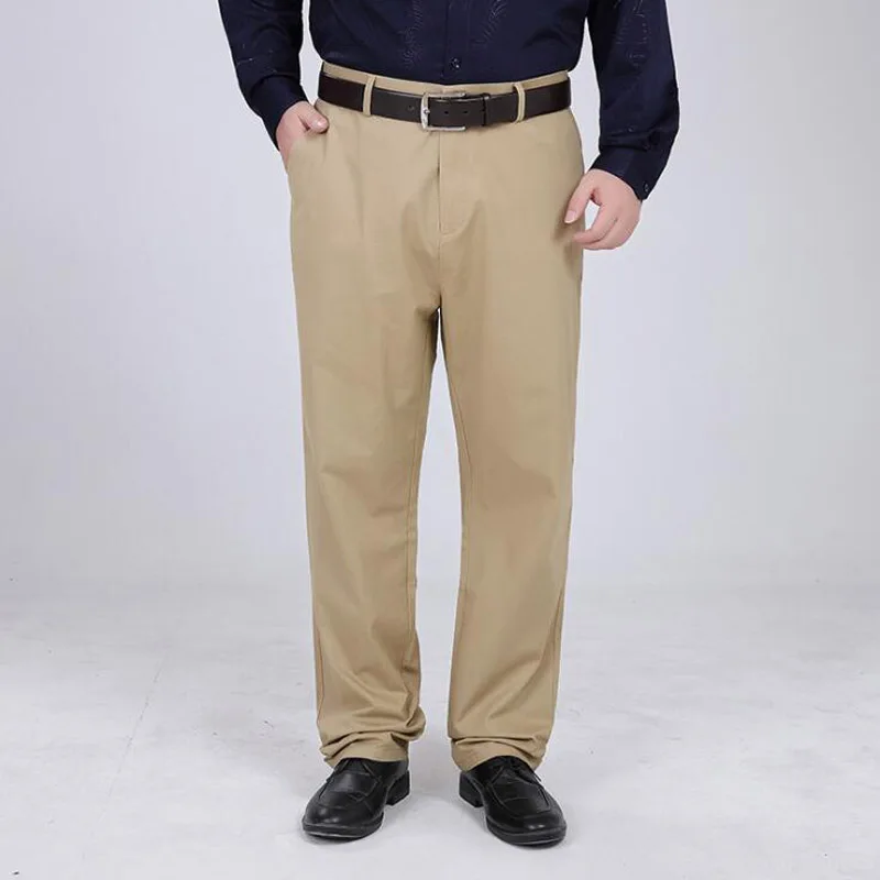 

Autumn Men Pants Trousers Stretch Elasticity 9XL 10XL Loose Large Size Big Sale 48 50 52 Men Classic Khaki Office Pants 44 46