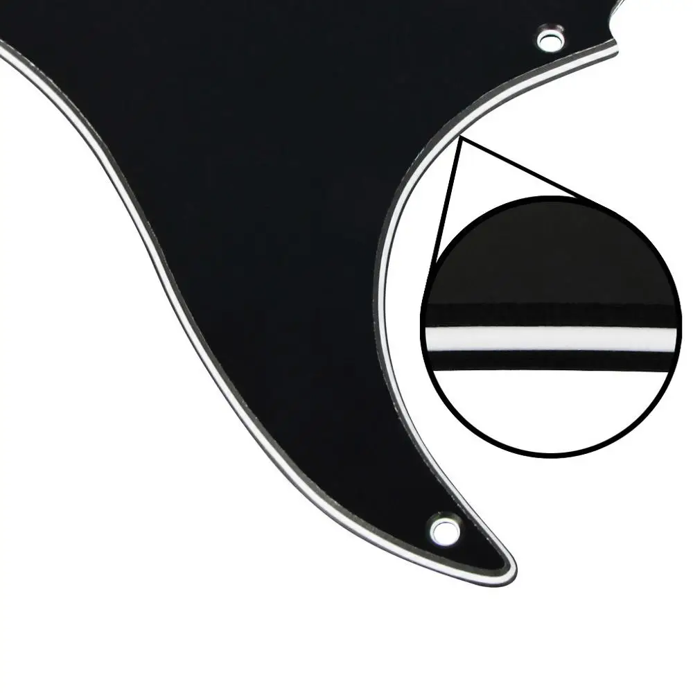 FLEOR Guitar Parts Set of Vintage 8 Holes ST Guitar Pickguard SSS Pick Guard Scratch Plate +Back Plate + Screws