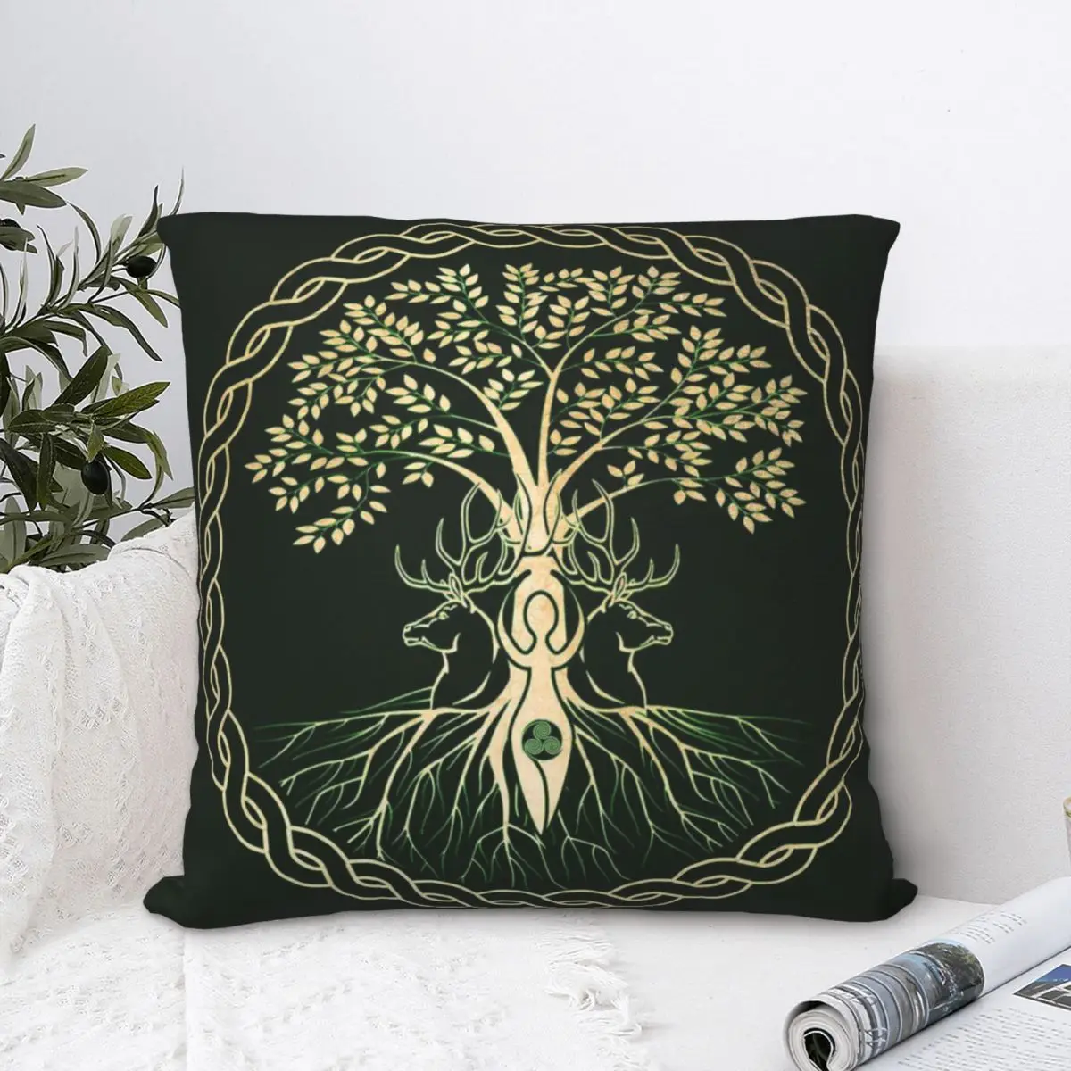 

Celtic Throw Pillow Case Viking Art Culture Cushion For Home Sofa Chair Decorative Hug Pillowcase