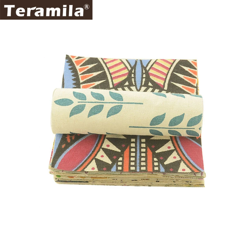 Teramila Tela di Cotone Tessuto di Lino Fabric20 Pcs/Lot 12x12cm Telas Tissus FAI DA TE Fatti A Mano Da Cucire Zakka Cuscino trapunte E Piumoni Borsa Patchwork