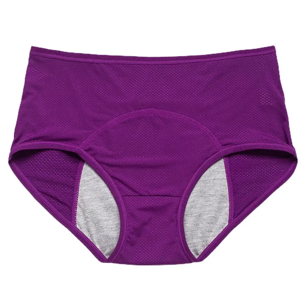 Leak-proof Breathable Menstruation Briefs Extra Protection Mid Rise High Rise Stretchy Menstrual Panties for Daily Wear