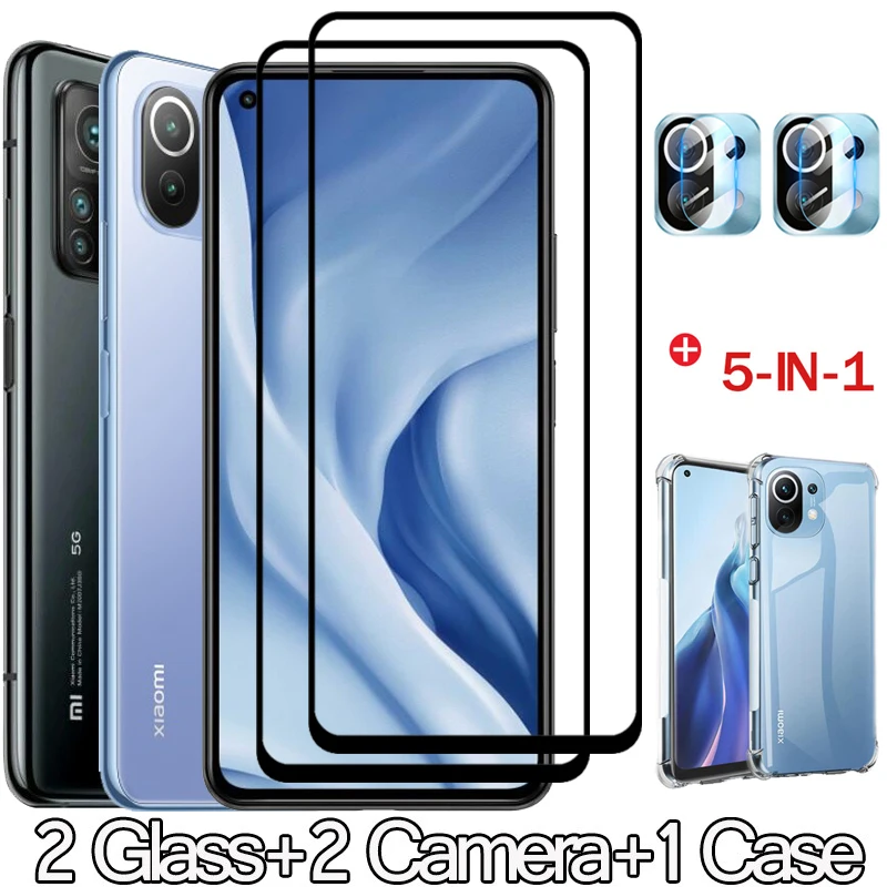 Mi11i Mi 11 lite Glass for Xiaomi 10 11 T Pro 5G Screen Protector Xiaomi Mi11 Lite Glass Camera Film Mi10T Mi 11T Pro Glass Case