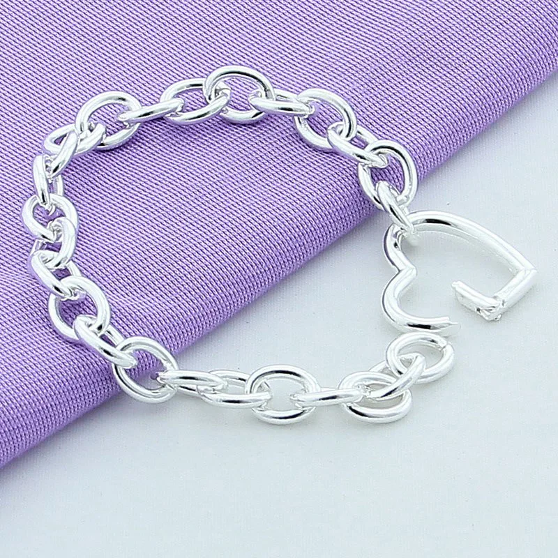 Women Bracelets 925 Sterling Silver Heart Buckle Bracelet For Women Romantic Bracelets Silver 925 Jewelry