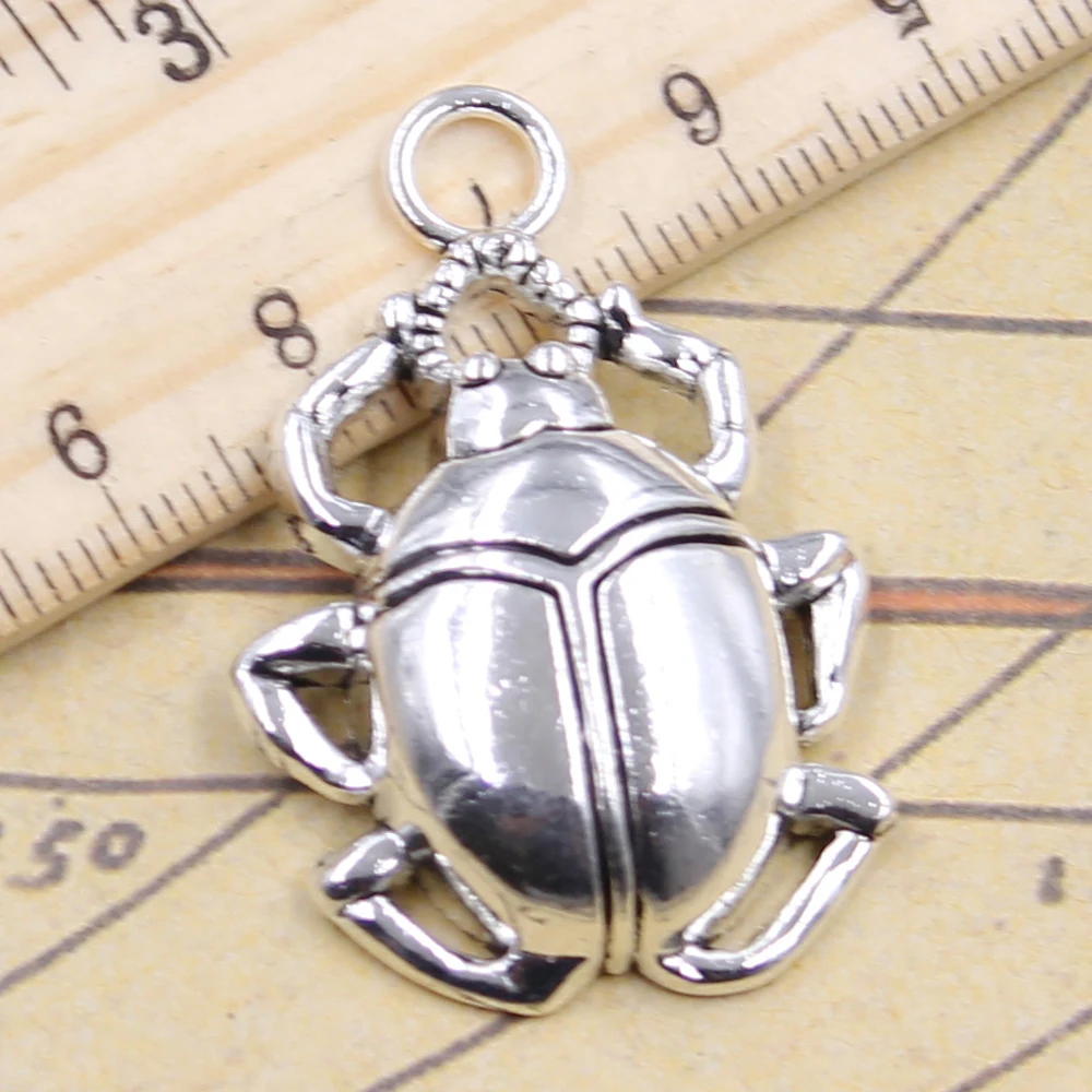 10pcs Charms Bug Beatles Beetle 40x27mm Tibetan Silver Color Pendants Antique Jewelry Making DIY Handmade Craft